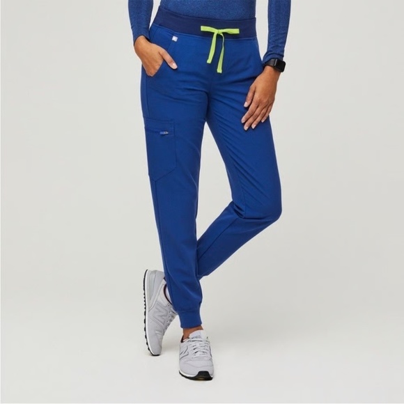 FIGS Zamora Jogger Scrub Pants - Electric Blue - Picture 1 of 3